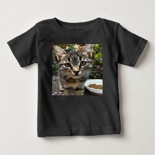 Tabby Cat Kitten Augenkontakt Baby T-shirt