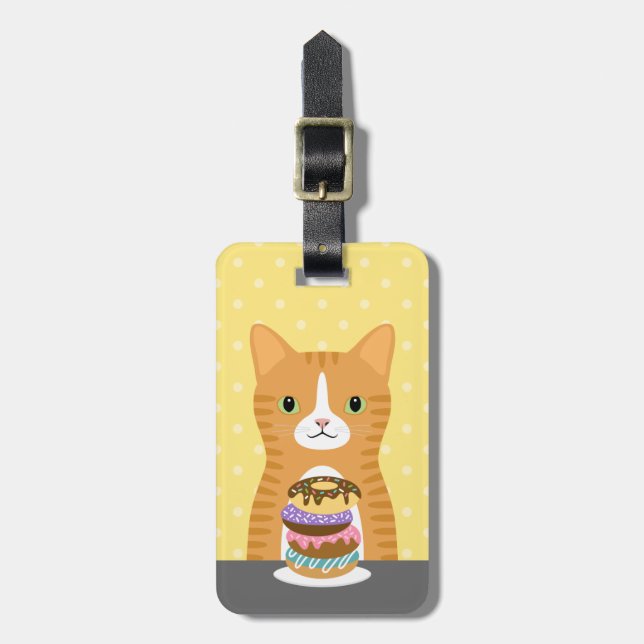 Tabby Cat Luggage Tags Gepäckanhänger (Vorderseite vertikal)