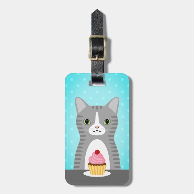 Tabby Cat Luggage Tags Gepäckanhänger (Vorderseite vertikal)
