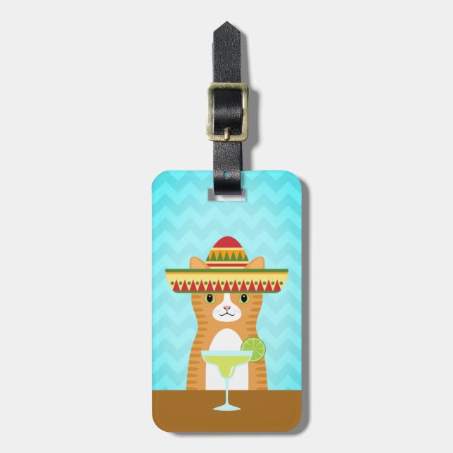 Tabby Cat Luggage Tags Gepäckanhänger (Vorderseite vertikal)