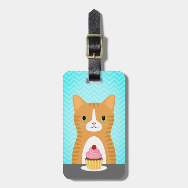Tabby Cat Luggage Tags Gepäckanhänger (Vorderseite vertikal)