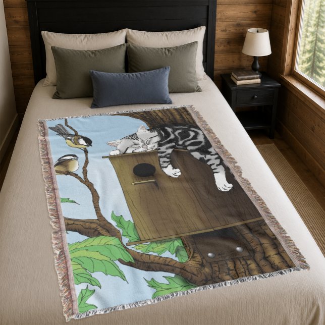 Tabby Cat Napping Birdhouse Decke (Von Creator hochgeladen)