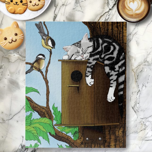 Tabby Cat Napping Birdhouse Puzzle (Von Creator hochgeladen)