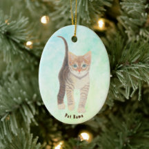 Tabby Cat Ornament