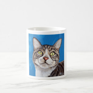 Tabby Cat Painting Tasse