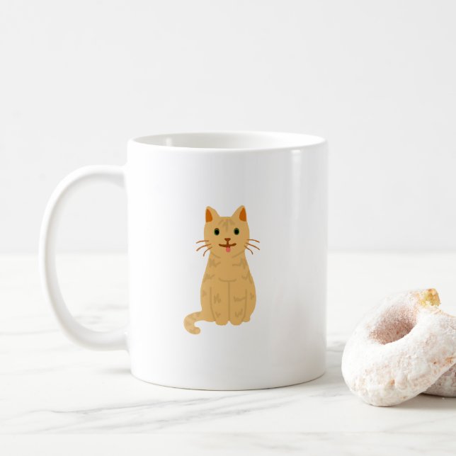 Tabby Cat Painting Tasse (Mit Donut)
