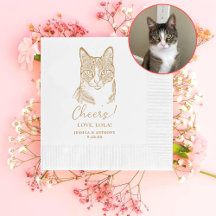 Tabby Cat Personalisiert Cheers Napkins