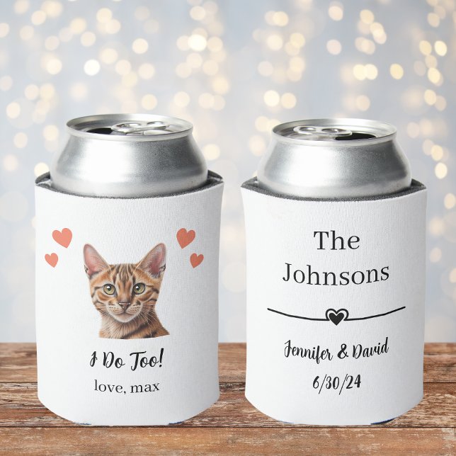 Tabby Cat Pet Wedding Can Cooler Gefallen Dosenkühler (Von Creator hochgeladen)