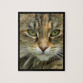 Tabby Cat Portrait Jigsaw Puzzle