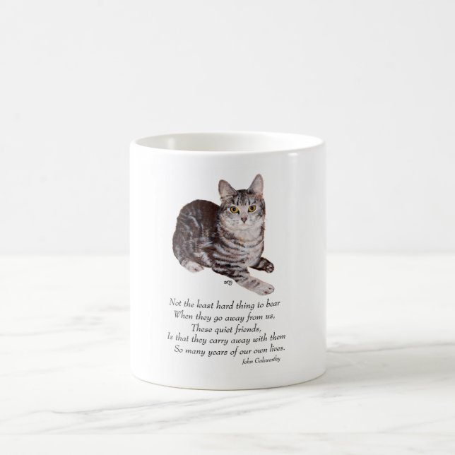 Tabby Cat Rainbow Bridge Tasse (Mittel)