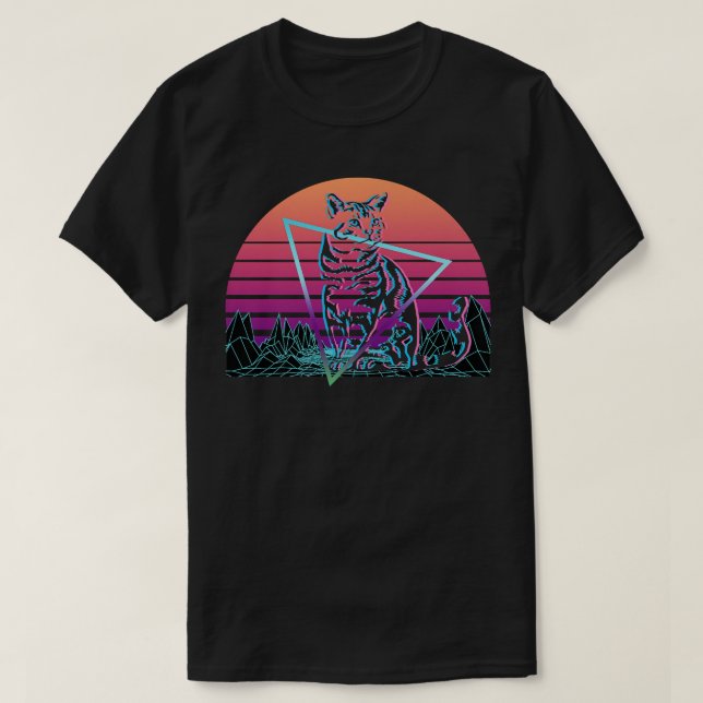 Tabby Cat Retro Premium  T-Shirt (Design vorne)