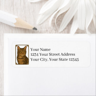 Tabby Cat Return Address Labels