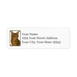 Tabby Cat Return Address Labels