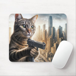 Tabby Cat Schutz der Stadt Mousepad