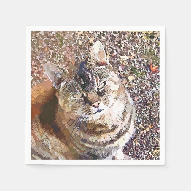 TABBY CAT SERVIETTE (Vorderseite)