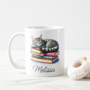 Tabby-Cat-Tasse speichern mit Namensvorlage Kaffeetasse
