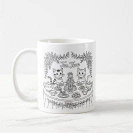 Tabby Cat Tea Time Party Mug Kaffeetasse