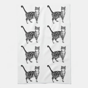 Tabby Cat Teetuch Geschirrtuch