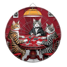 Tabby Cats Poker spielen Dartscheibe