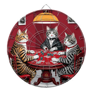 Tabby Cats Poker spielen Dartscheibe