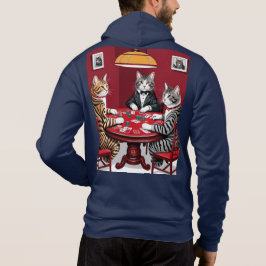 Tabby Cats Poker spielen Hoodie