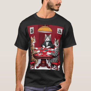 Tabby Cats Poker spielen T-Shirt