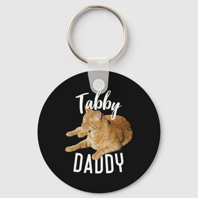 Tabby Daddy Organe Cat Cat Lovers Schlüsselanhänger (Vorderseite)
