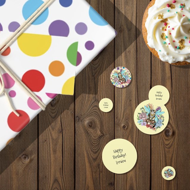 Tabby Fairy Cat Mushroom Floral Konfetti (Von Creator hochgeladen)