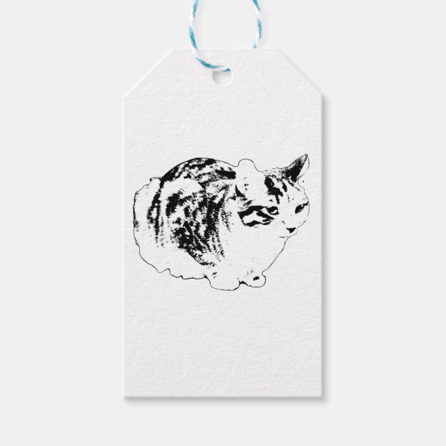 Tabby Gift Tag, Merry Finish Geschenkanhänger (Vorderseite)