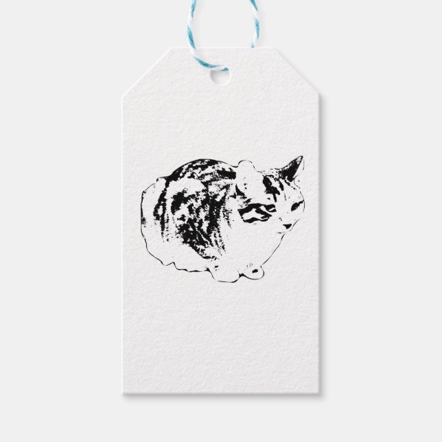 Tabby Gift Tag, Merry Finish Geschenkanhänger (Vorderseite)