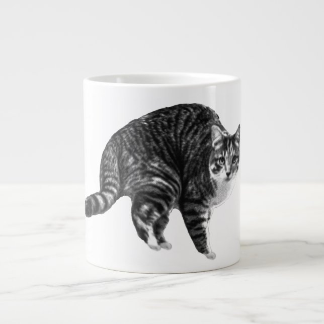 Tabby Glow by Winter Window Jumbo-Tasse (Vorderseite)