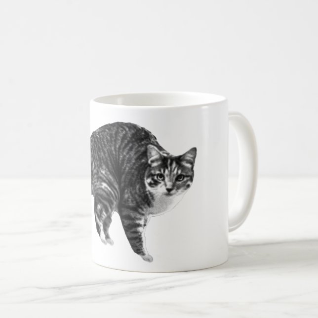 Tabby Glow von Winter Window Kaffeetasse (VorderseiteRechts)