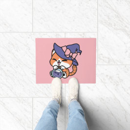 Tabby Hexenbrauen – Süßes Halloween-Katzendesign Fußmatte