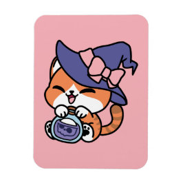Tabby Hexenbrauen – Süßes Halloween-Katzendesign Magnet