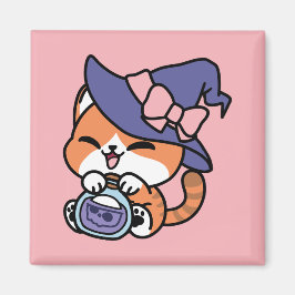 Tabby Hexenbrauen – Süßes Halloween-Katzendesign Magnet