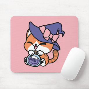 Tabby Hexentrank – Süßes Halloween-Katzendesign Mousepad