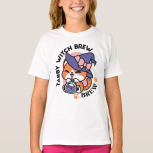 Tabby Hexentrank – Süßes Halloween-Katzendesign T-Shirt