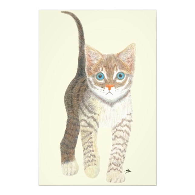 Tabby-Kätzchen 24x36 Poster (Vorne)