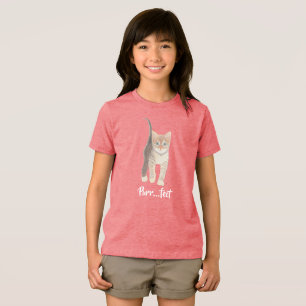 Tabby-Kätzchen Mädchen Tri-Blend Shirt