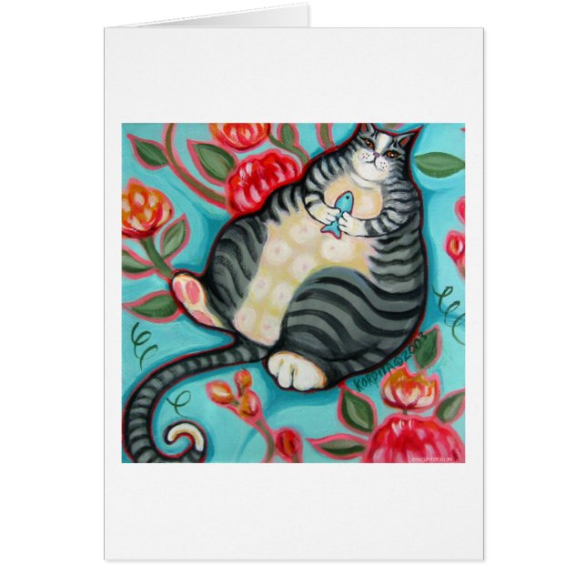 Tabby-Katze auf einem Kissen (Vorne)