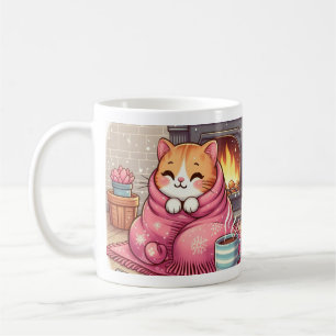 Tabby Katze lächeln in Blanket Gedicht Kaffee Tass Kaffeetasse