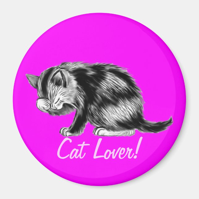 Tabby Kitten Cat-lover Art Magnet (Vorne)