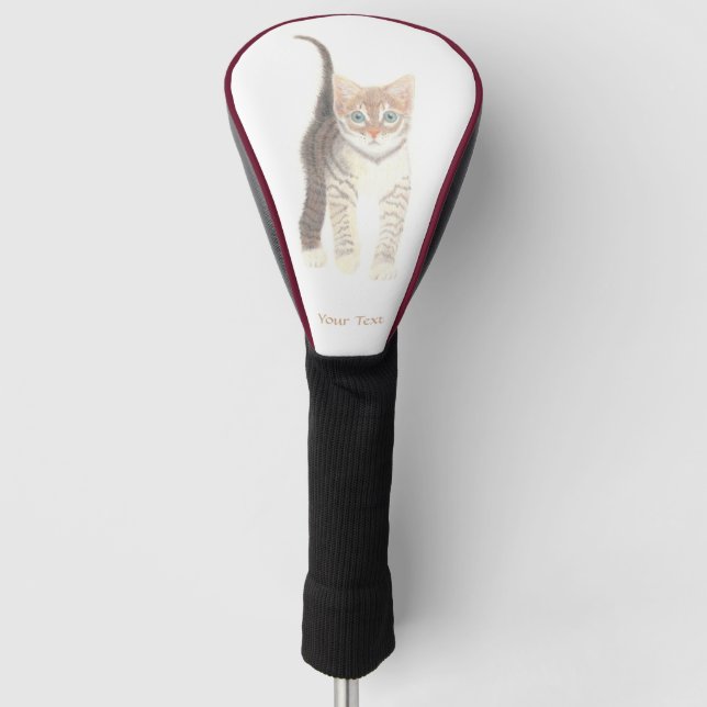 Tabby Kitten Golf Head Cover Headcover (Vorderseite)