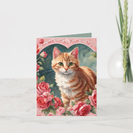 Tabby Kitten Meow-velous Valentine Card Feiertagskarte