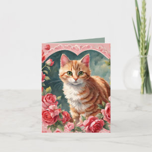 Tabby Kitten Meow-velous Valentine Card Feiertagskarte
