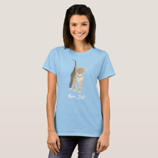 Tabby Kitten Women's Light Blue T-Shirt