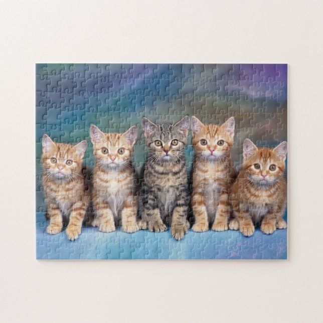 Tabby Kittens x Five Puzzle (Horizontal)