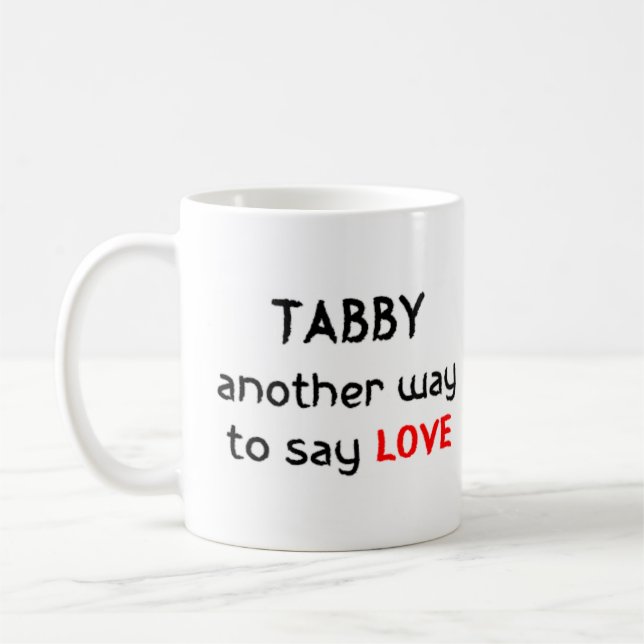 Tabby Liebe Kaffee Tasse (Links)