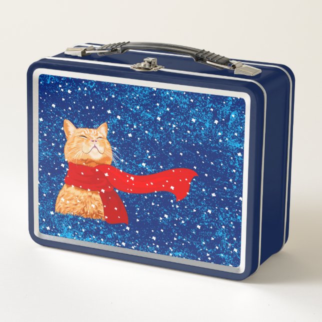 Tabby Lieben Snow Metall Brotdose (Vorderseite)