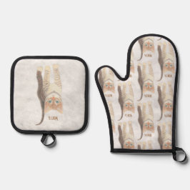 Tabby Ofenhandschuh & Topflappen-Set